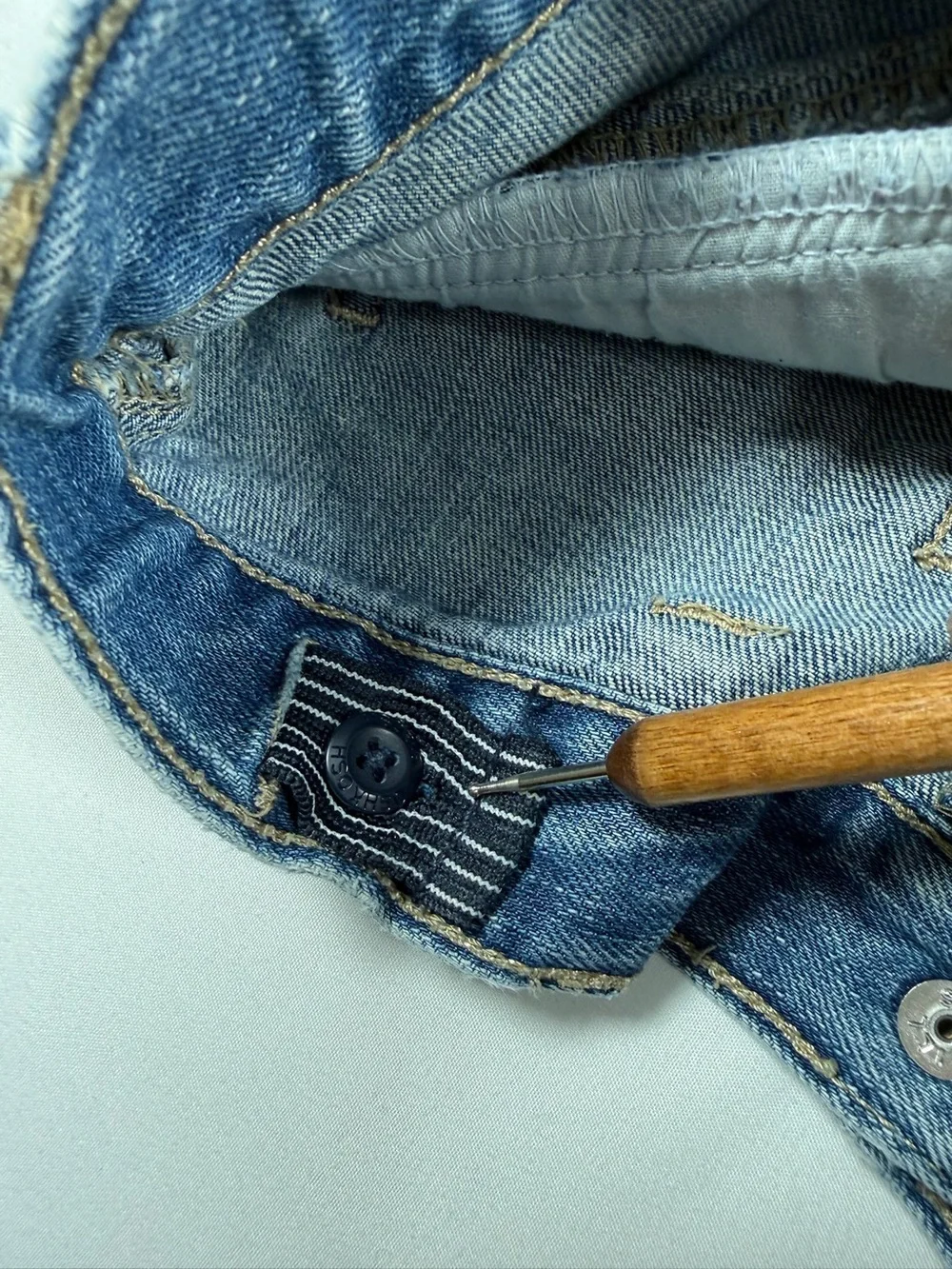 VINTAGE OSHKOSH B’GOSH Girls 7 2000s Embroidered Floral Bow Pocket Jeans Y2K‎